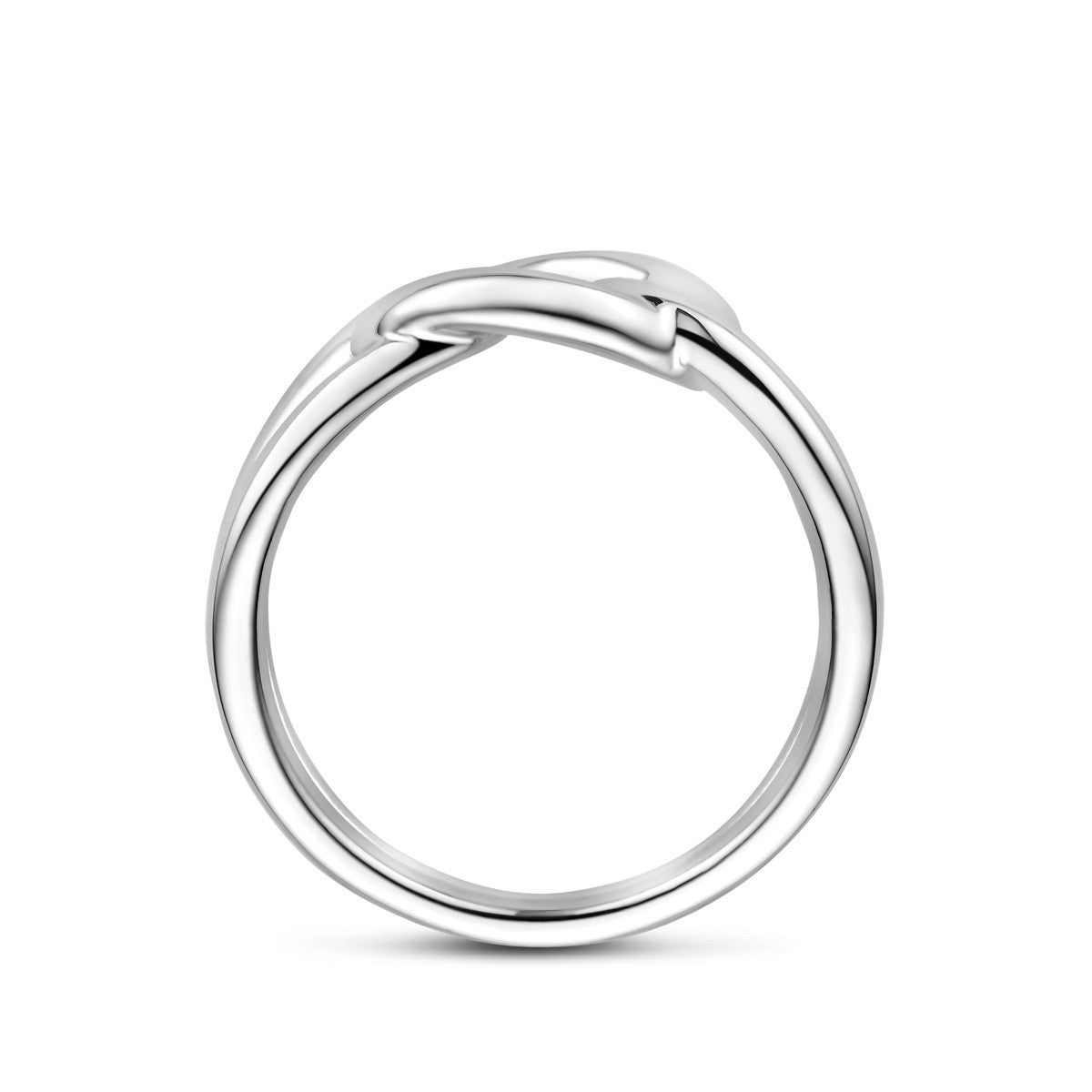 Ring schakel zilver gerhodineerd 9 mm