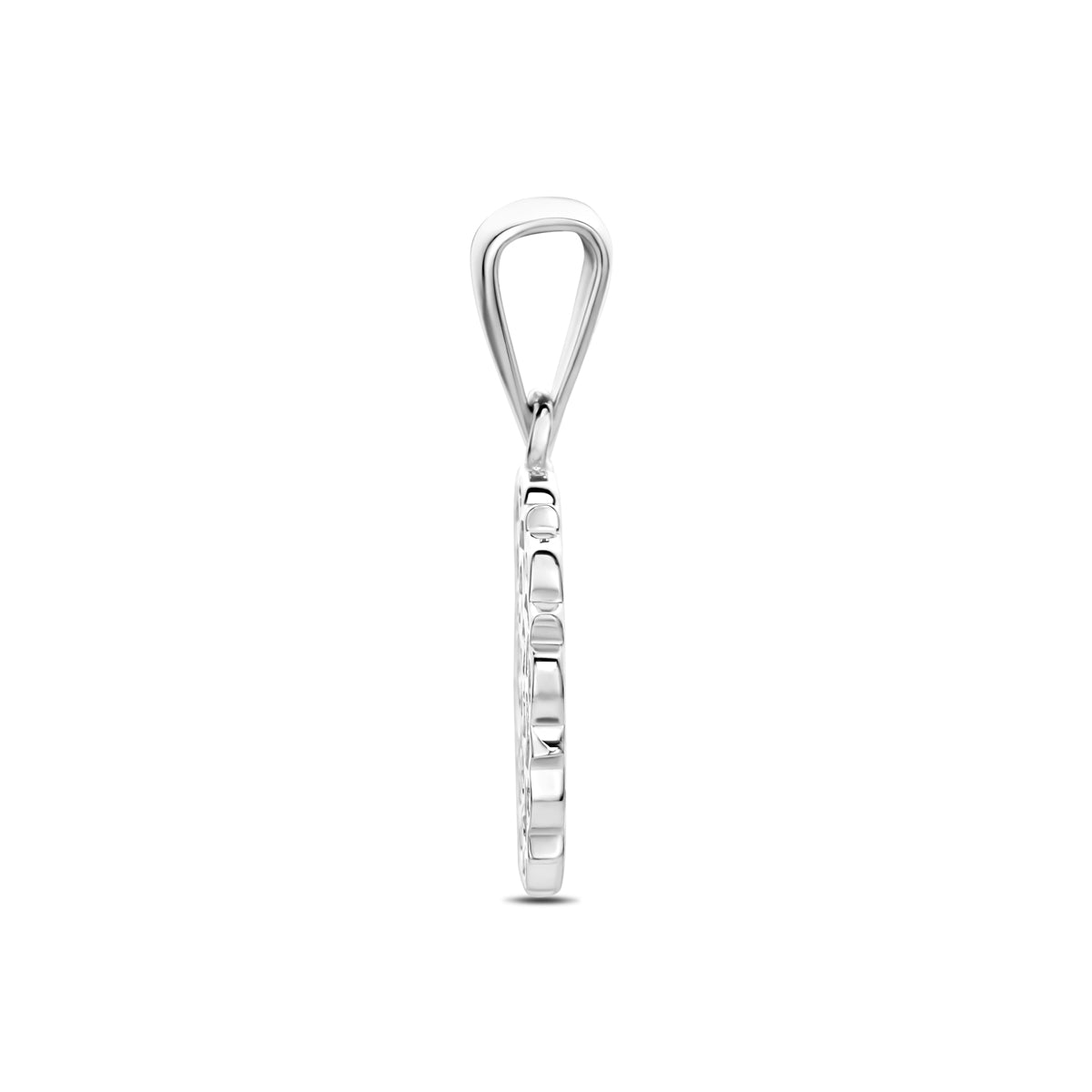 Hanger zilver gerhodineerd 12 mm