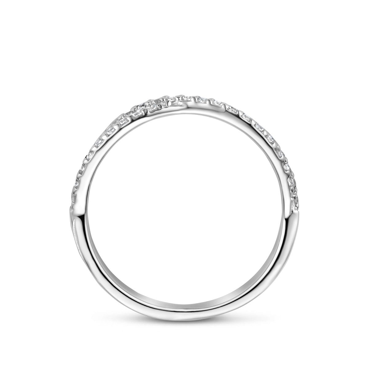 Ring zirkonia zilver gerhodineerd 4 mm