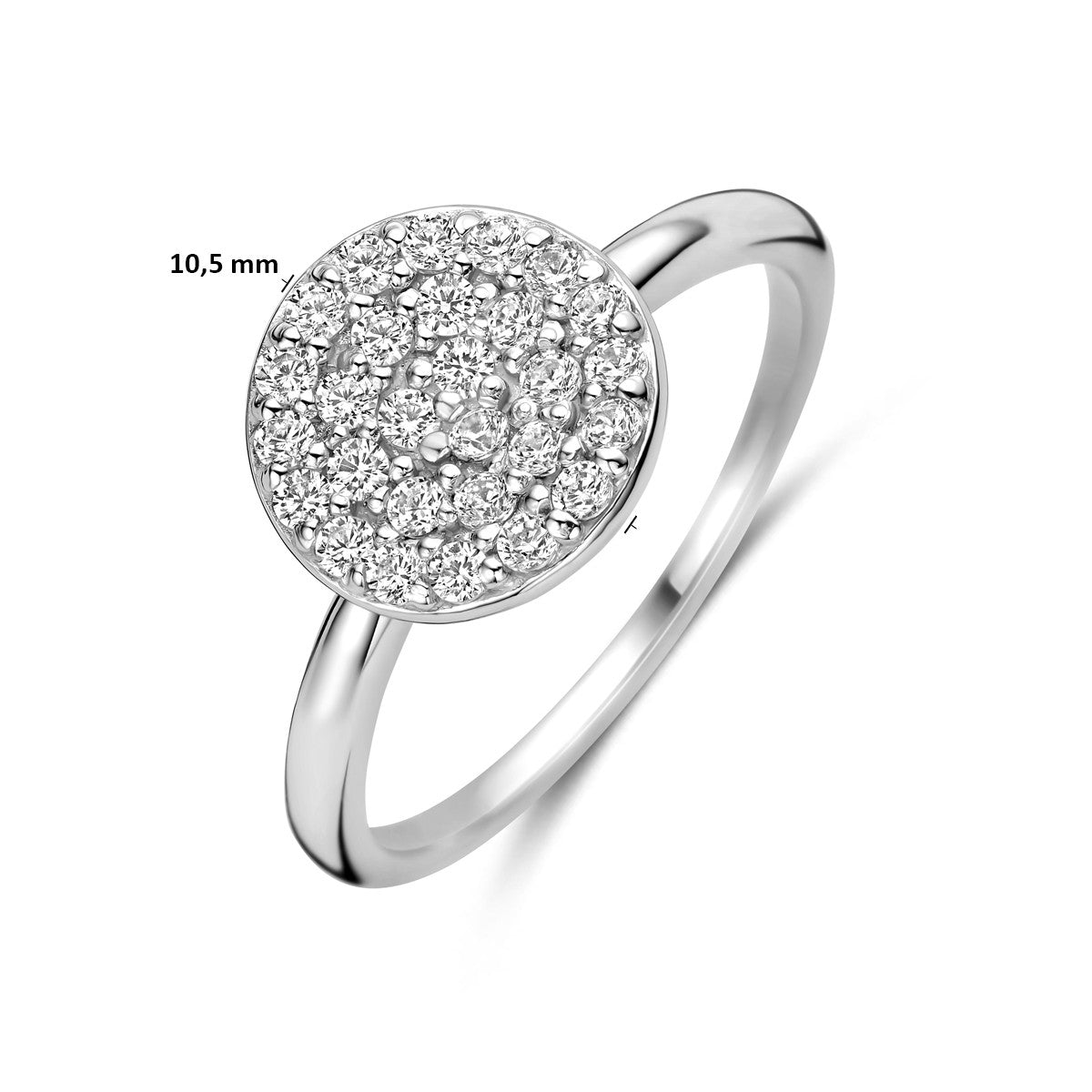 Ring zirkonia zilver gerhodineerd 1342936