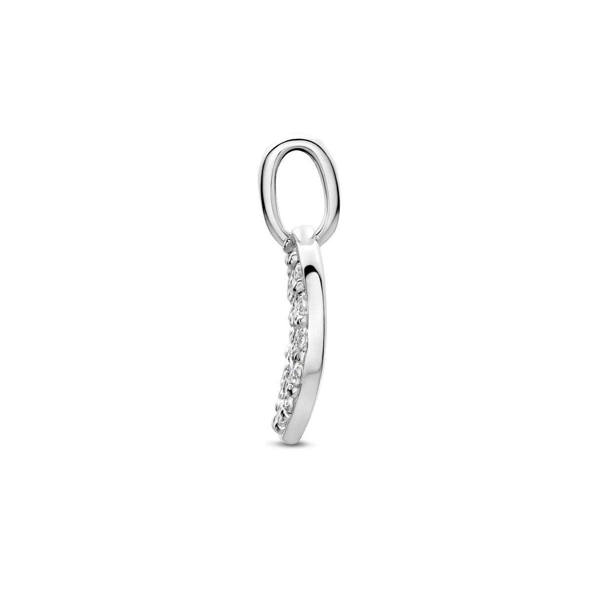 Hanger zirkonia zilver gerhodineerd 10,5 mm