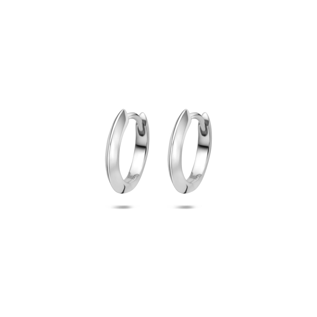 Klapoorringen zilver gerhodineerd 13 mm