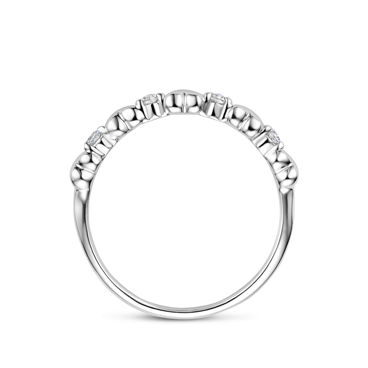 Ring hartjes zirkonia zilver gerhodineerd