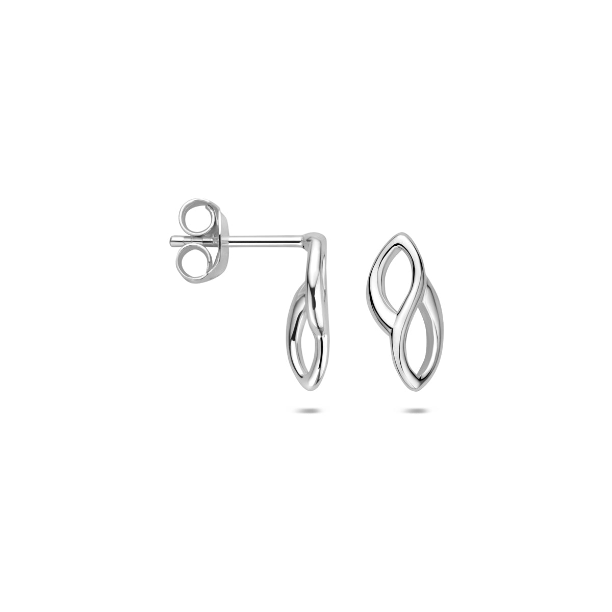 Oorknoppen zilver gerhodineerd 12,5 mm