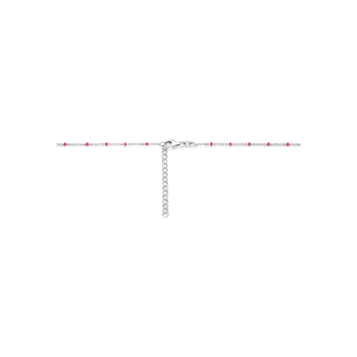 Collier vlinder emaille zilver gerhodineerd 36 + 4 cm