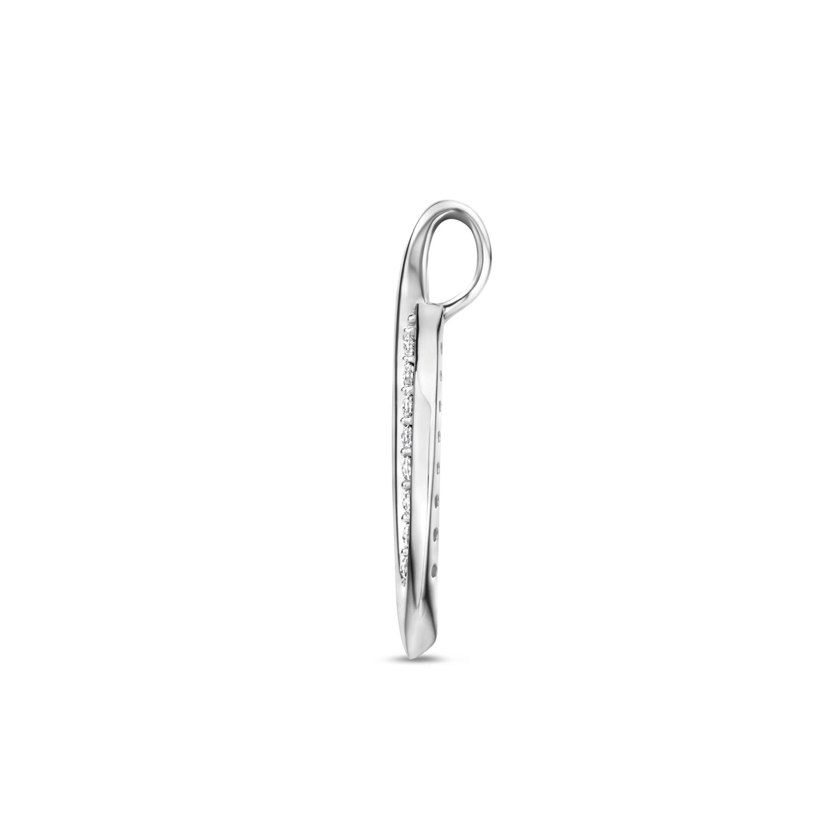 Hanger zirkonia zilver gerhodineerd 23,5 mm