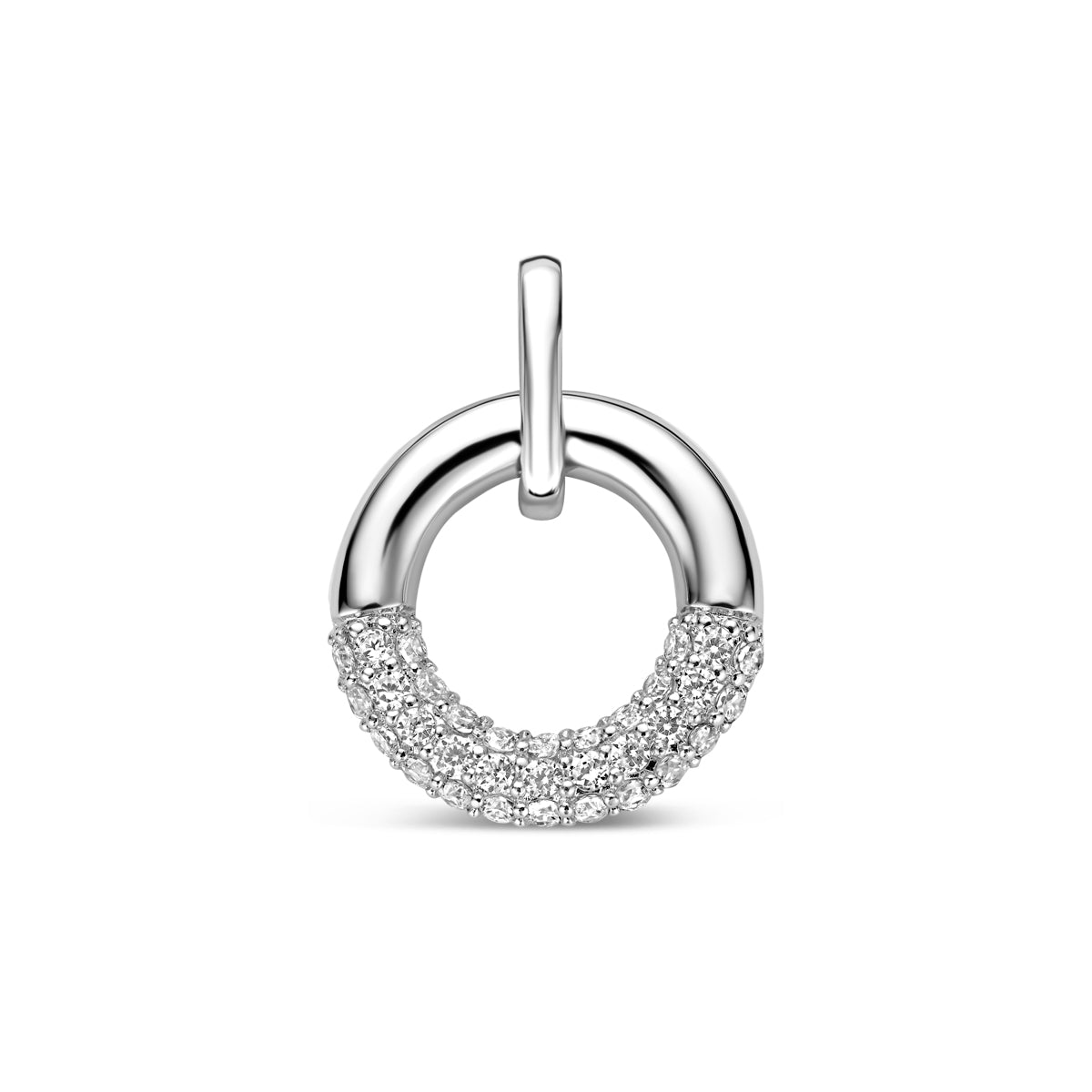Hanger zirkonia zilver gerhodineerd 10 mm