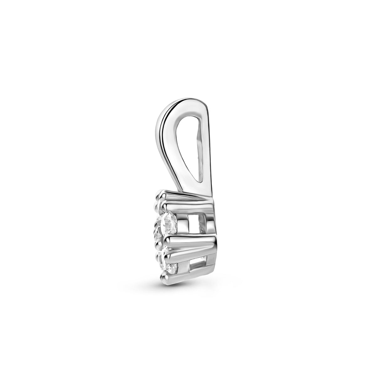 Hanger zirkonia zilver gerhodineerd 6 mm