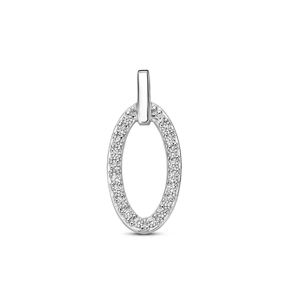 Hanger zirkonia zilver gerhodineerd 20,5 mm