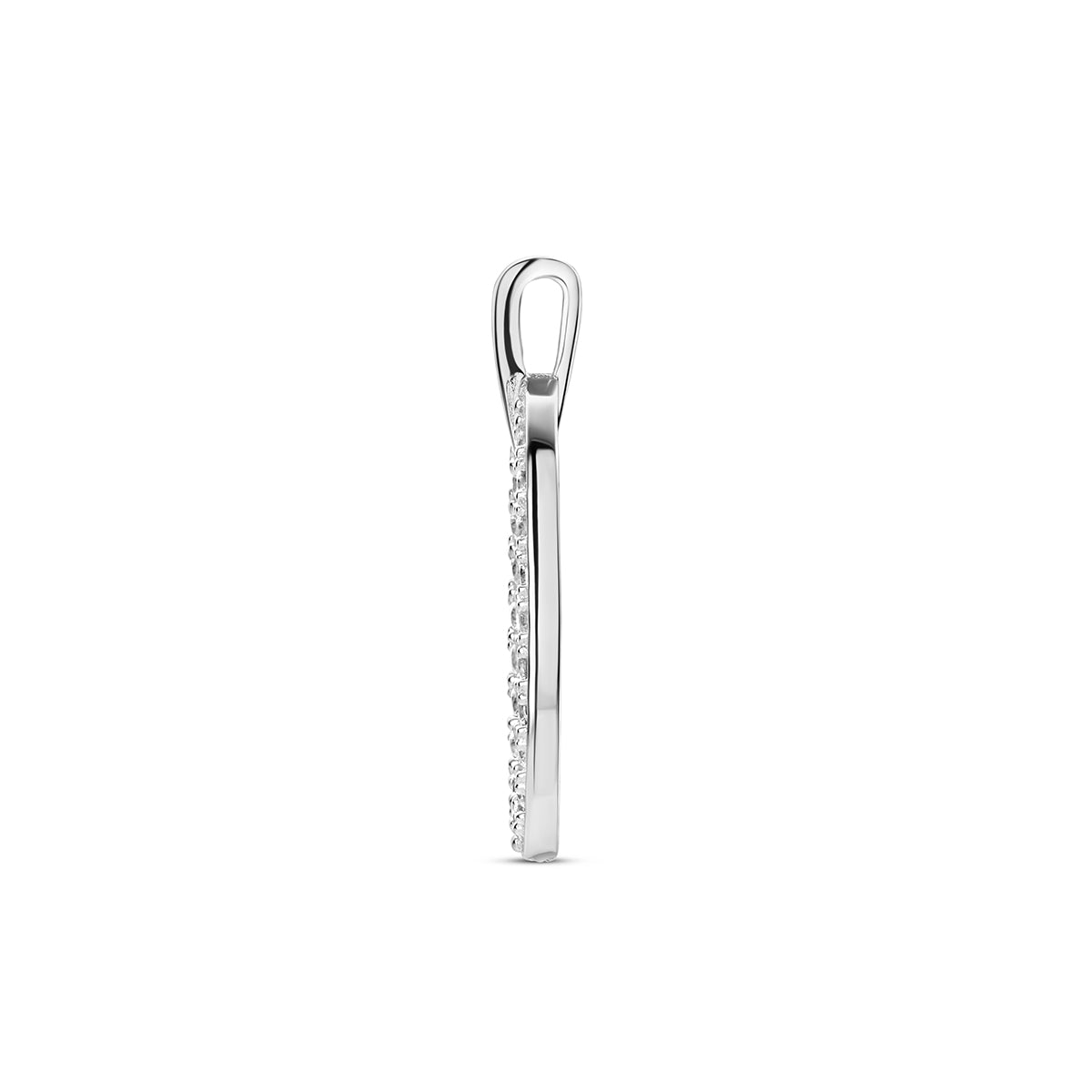 Hanger zirkonia zilver gerhodineerd 20,5 mm