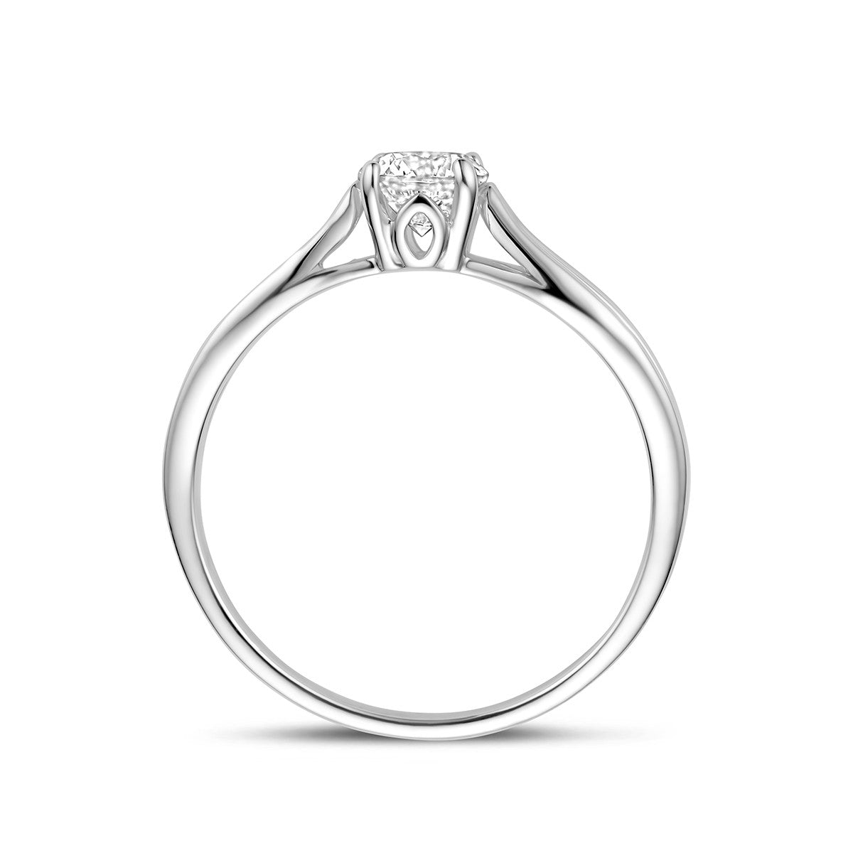Ring zirkonia zilver gerhodineerd 5 mm