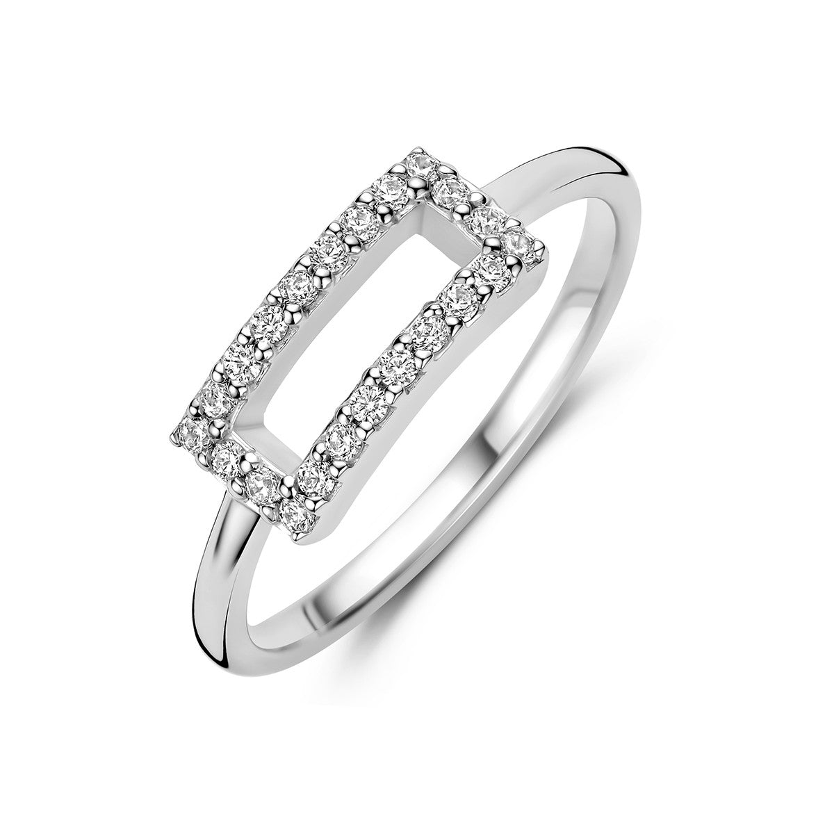 Ring zirkonia zilver gerhodineerd 1343325