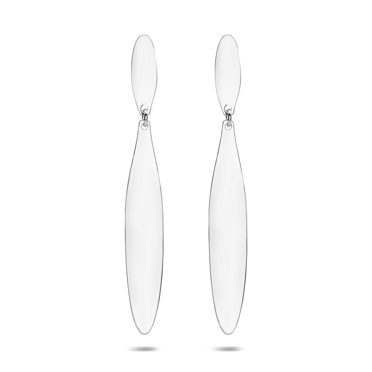 Oorhangers zilver gerhodineerd 67 mm