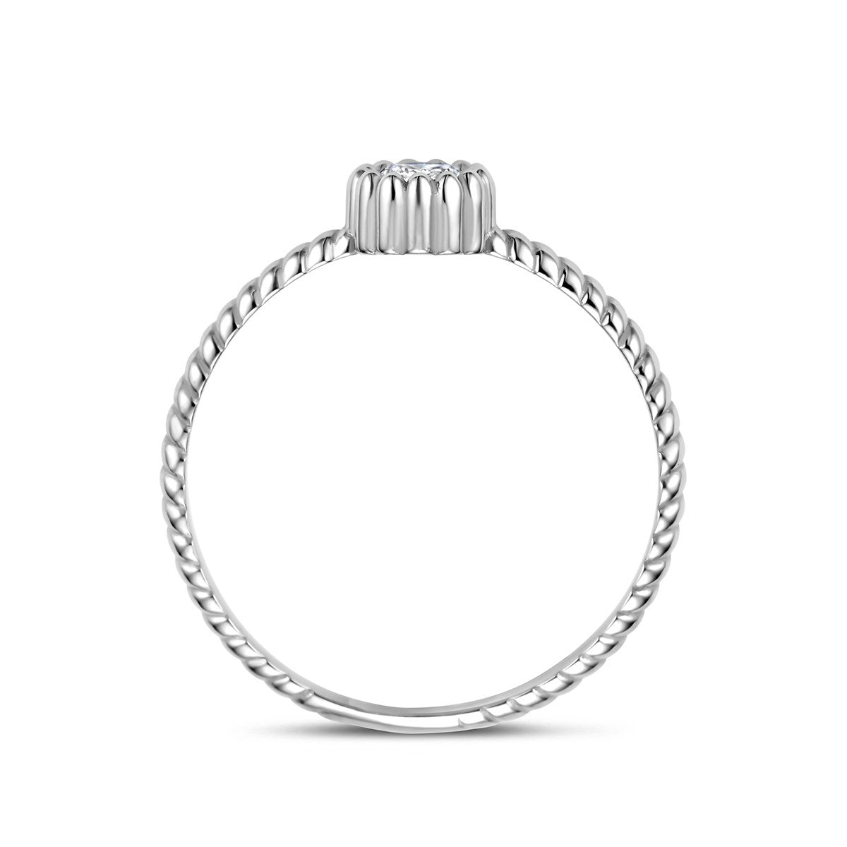 Ring zirkonia zilver gerhodineerd 1343364