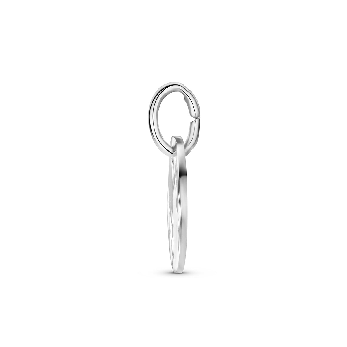 Graveerhanger rond zilver gerhodineerd 10 mm