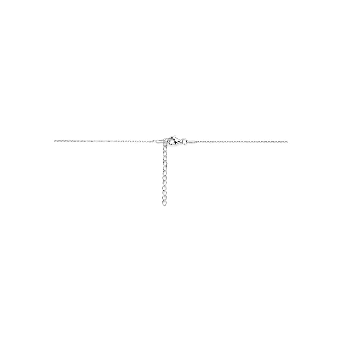Collier hartje zilver gerhodineerd 36 + 4 cm