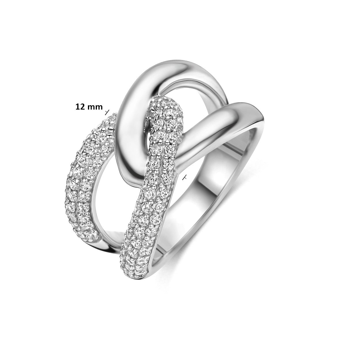 Ring zirkonia zilver gerhodineerd 1343559