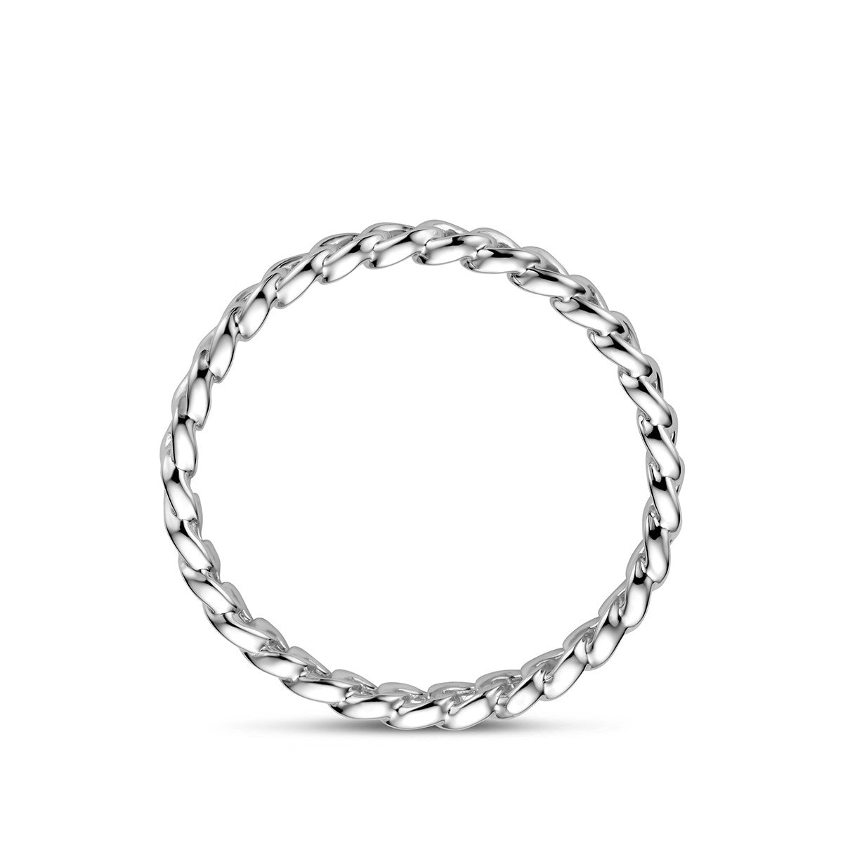 Ring schakel zilver gerhodineerd 2.5 mm