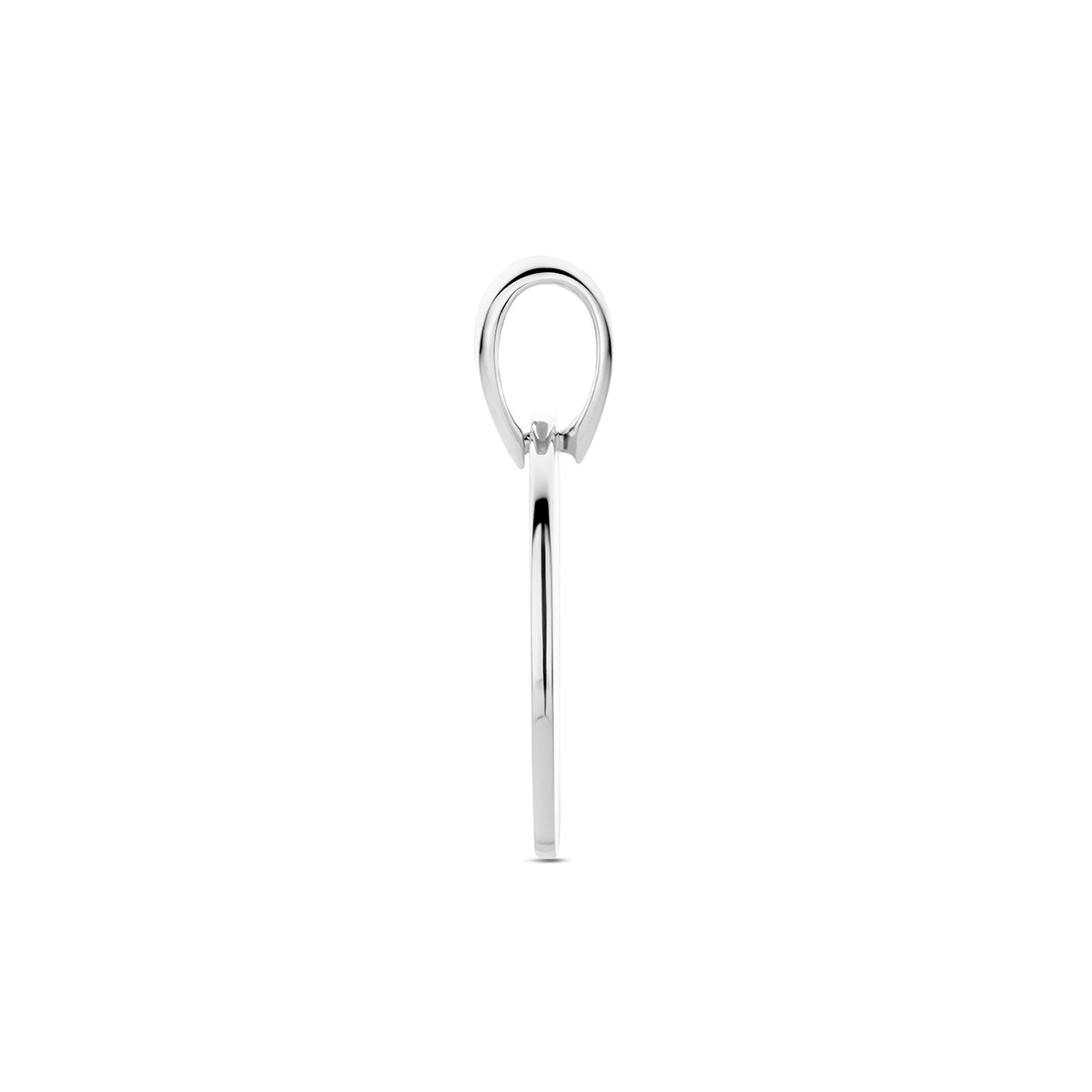 Graveerhanger rond zilver gerhodineerd 17 mm