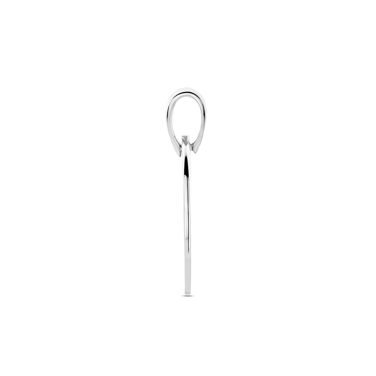 Graveerhanger ovaal zilver gerhodineerd 19 mm