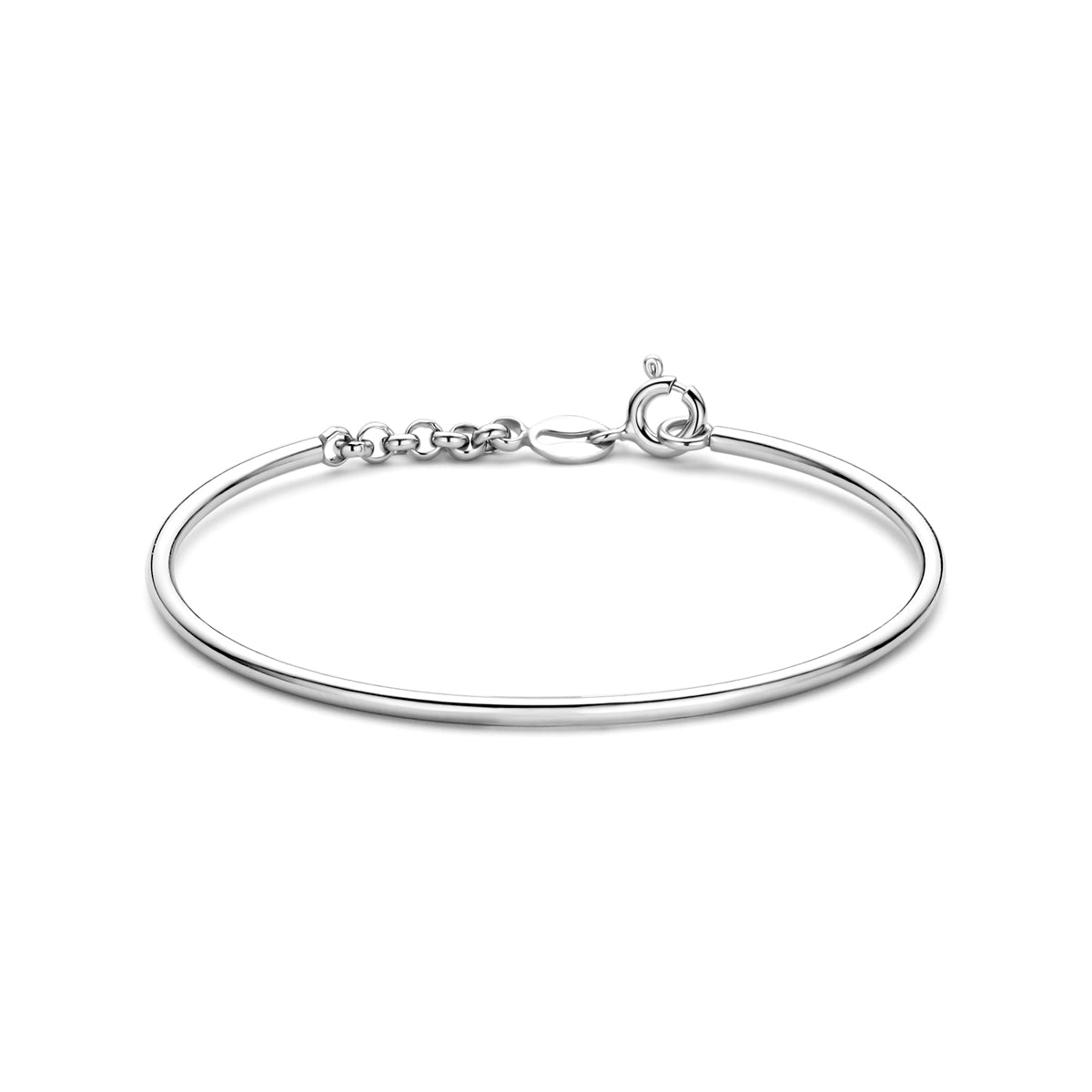 Armband spang zilver gerhodineerd 45 mm