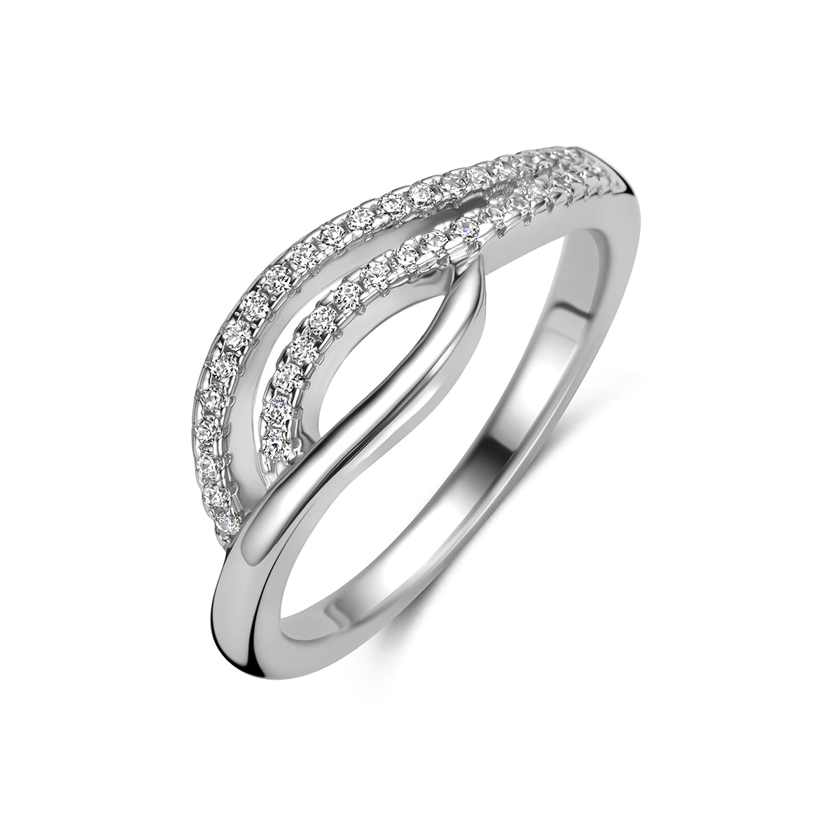 Fantasy Collection Ring zirkonia zilver gerhodineerd