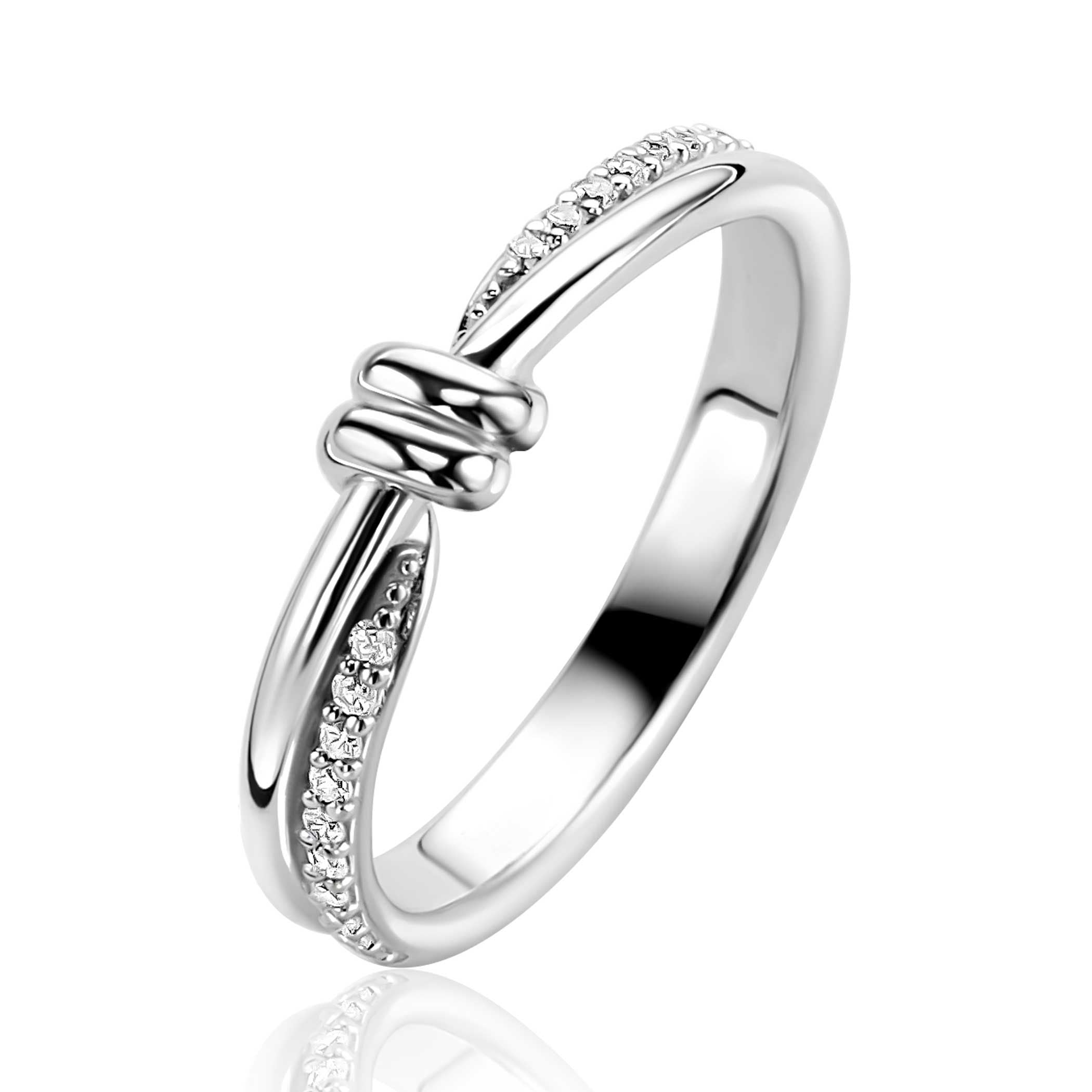 ZINZI Zilveren Ring met Witte Zirkonia - ZIR2680