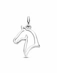 Zilveren gerhodineerde hanger paard 20 mm - 1341836 - PansiteNederland.nl