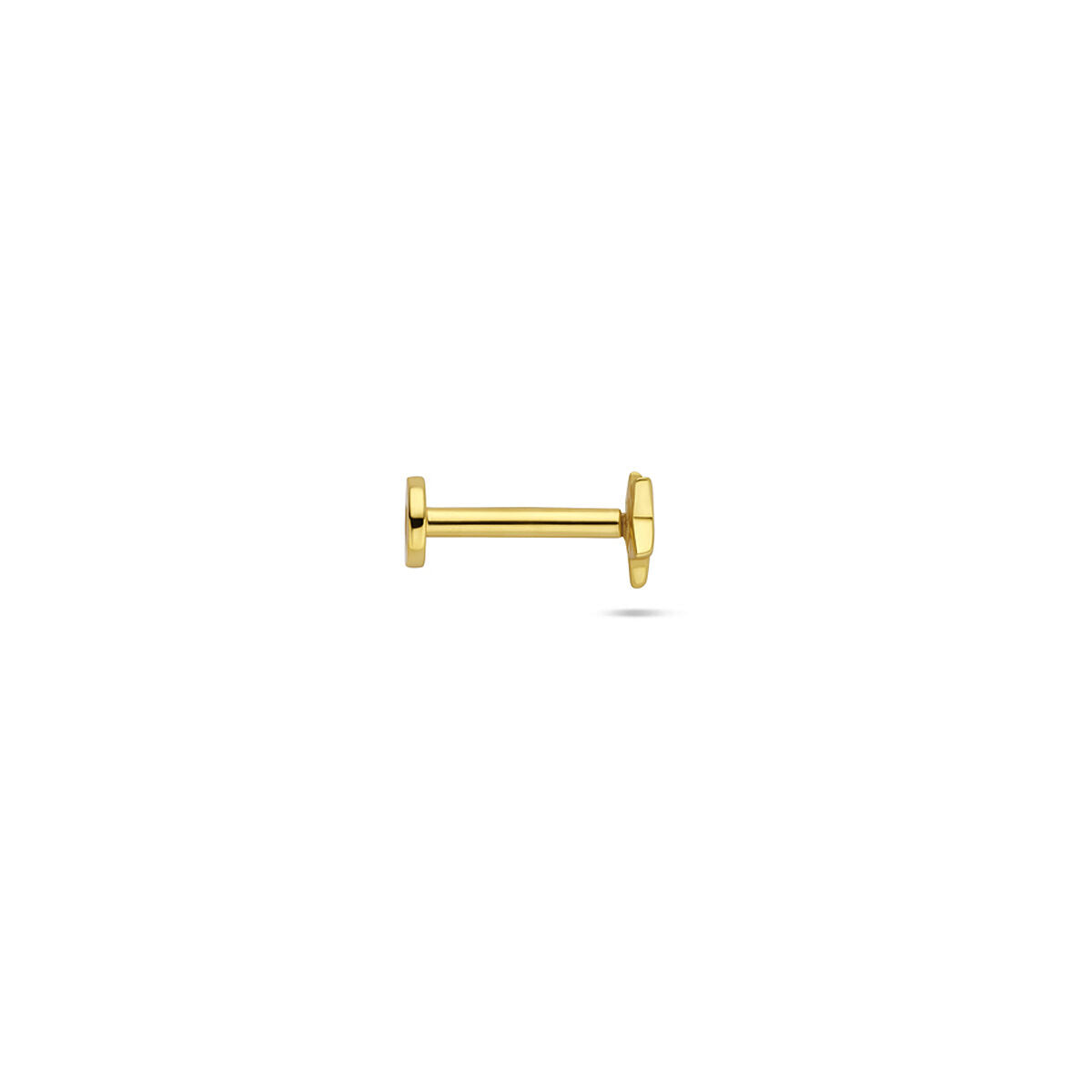 Fantasy Collection Flat back piercing ster 4 mm 1 micron zilver verguld