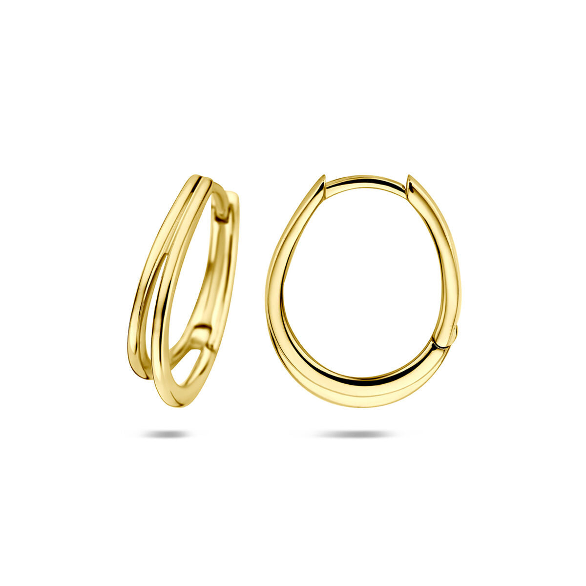 Klapoorringen 14K geelgoud 18 mm