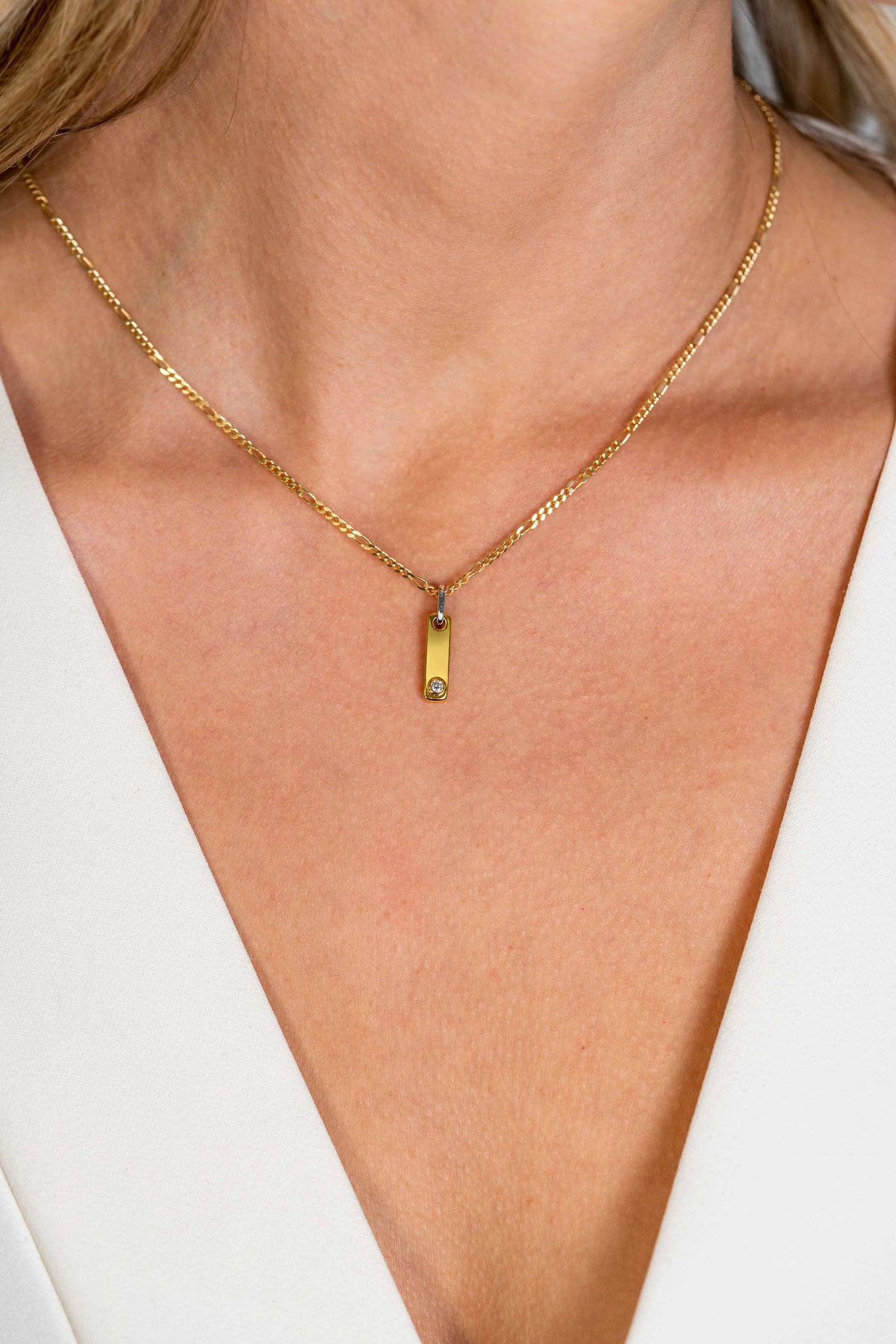 ZINZI Verguld Zilveren Hanger met Witte Zirkonia ZIH2298