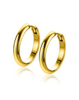 Zinzi gold plated zilveren oorringen gladde met ronde buis 3mm met luxe klapsluiting 20mm – ZIO2602G - PansiteNederland.nl