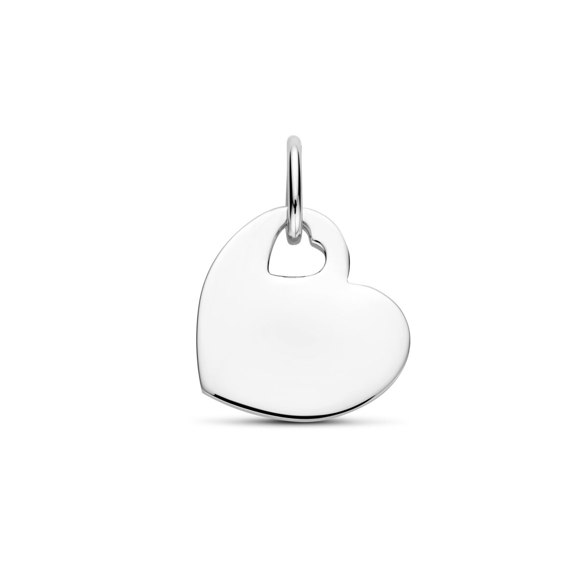 Fantasy Collection Graveerhanger hartje 14,5 mm zilver