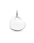 zilver gerhodineerd graveerhanger hartje 14,5 mm 1340379