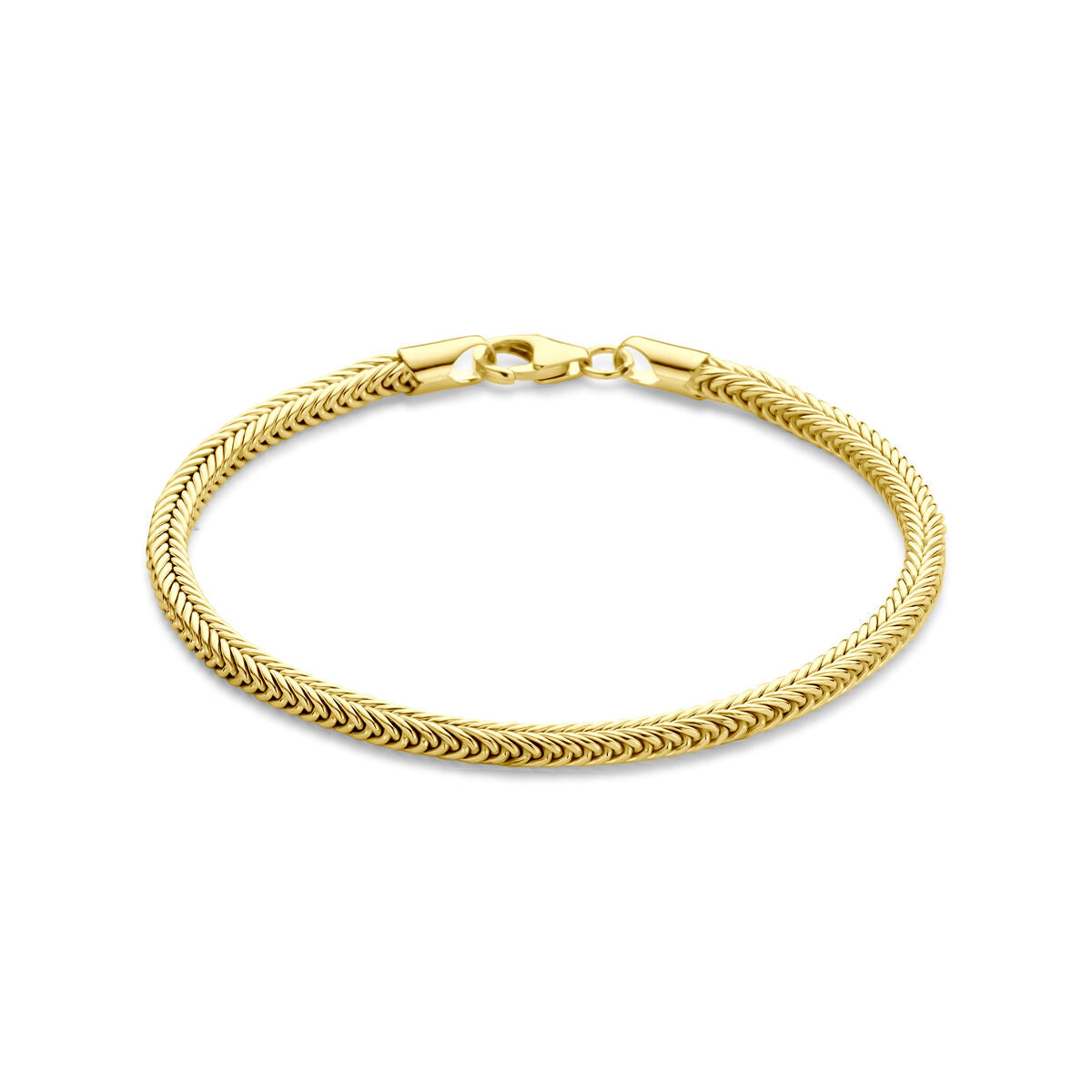 Fantasy Collection Armband vossestaart massief 3,5 mm 19 cm silgold