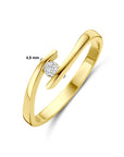 14K Geelgoud Ring Met Zirkonia 4030898 - PansiteNederland.nl