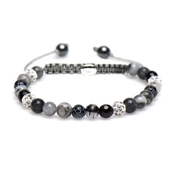 Karma armband Spiral Freesia XS (white crystal) 83220 - PansiteNederland.nl