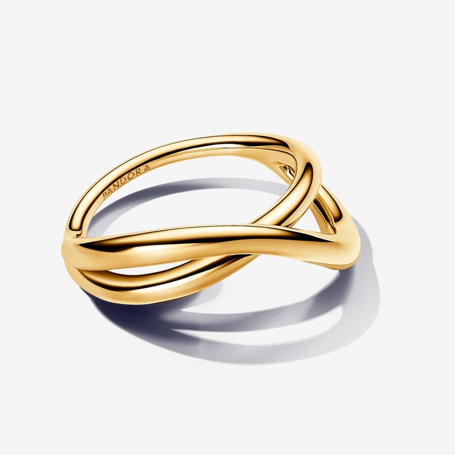 Pandora Organisch Gevormde Infinity Ring goudverguld - 163318C00