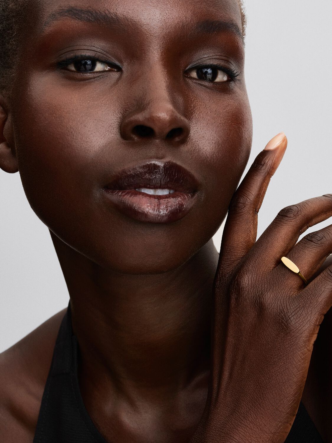 Pandora vergulde ring met graveerbaar staafje