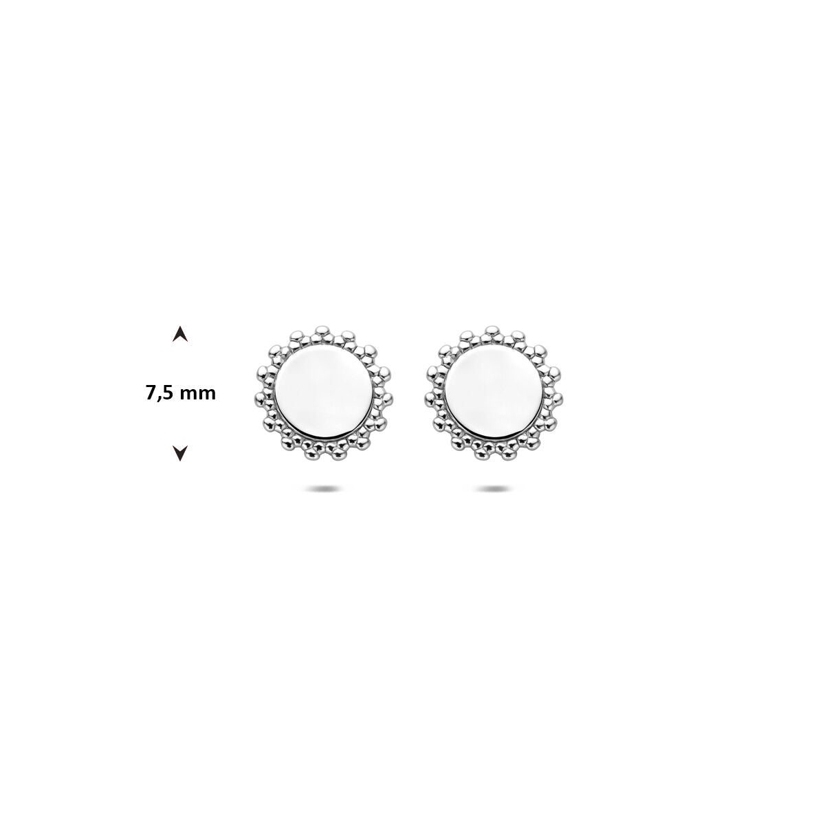 Fantasy Collection Oorbellen 7,5 mm zilver