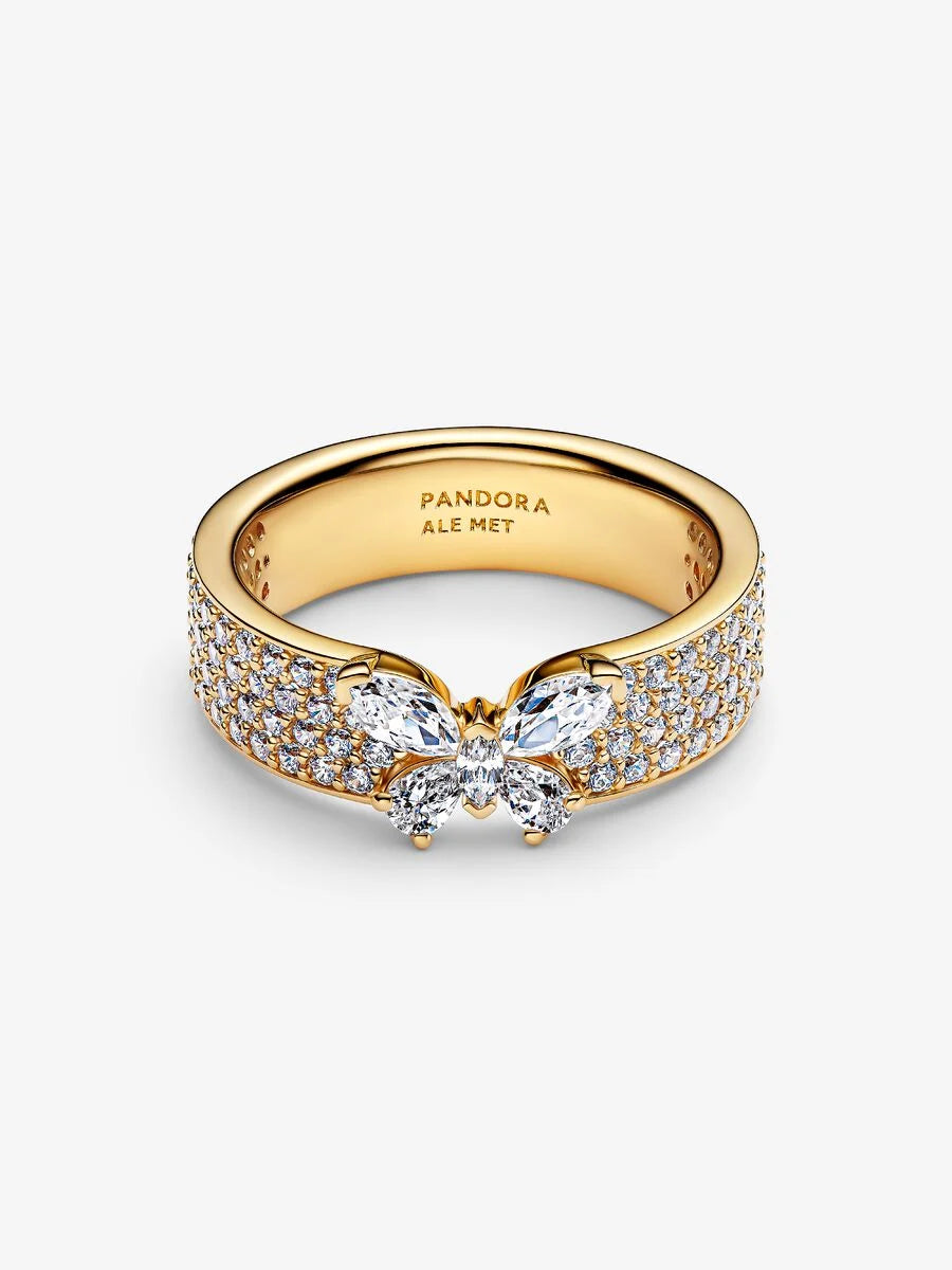 Pandora Sprankelende Vlinder Opvallende Ring goudverguld - 164270C01