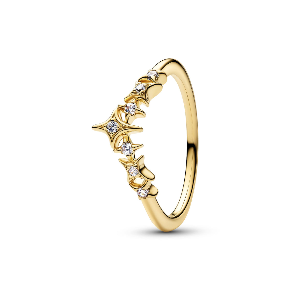 Pandora Tiara Sterren Ring goudverguld