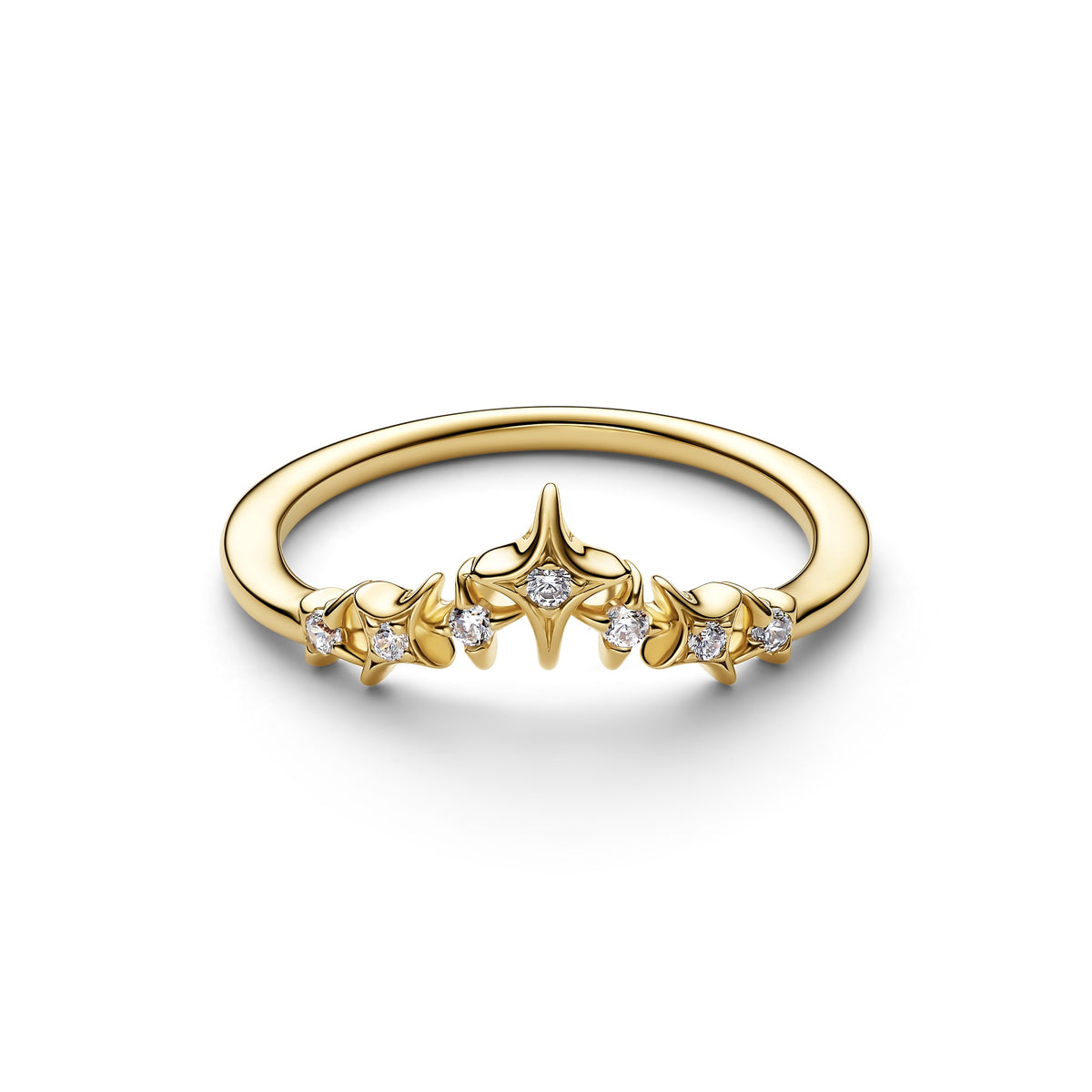 Pandora Tiara Sterren Ring goudverguld