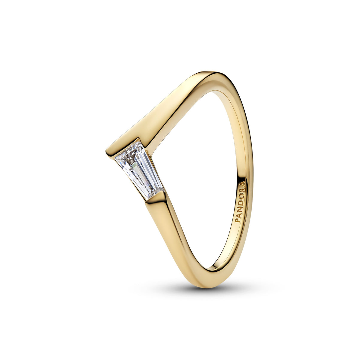 Pandora Tiara Baguette Ring goudverguld