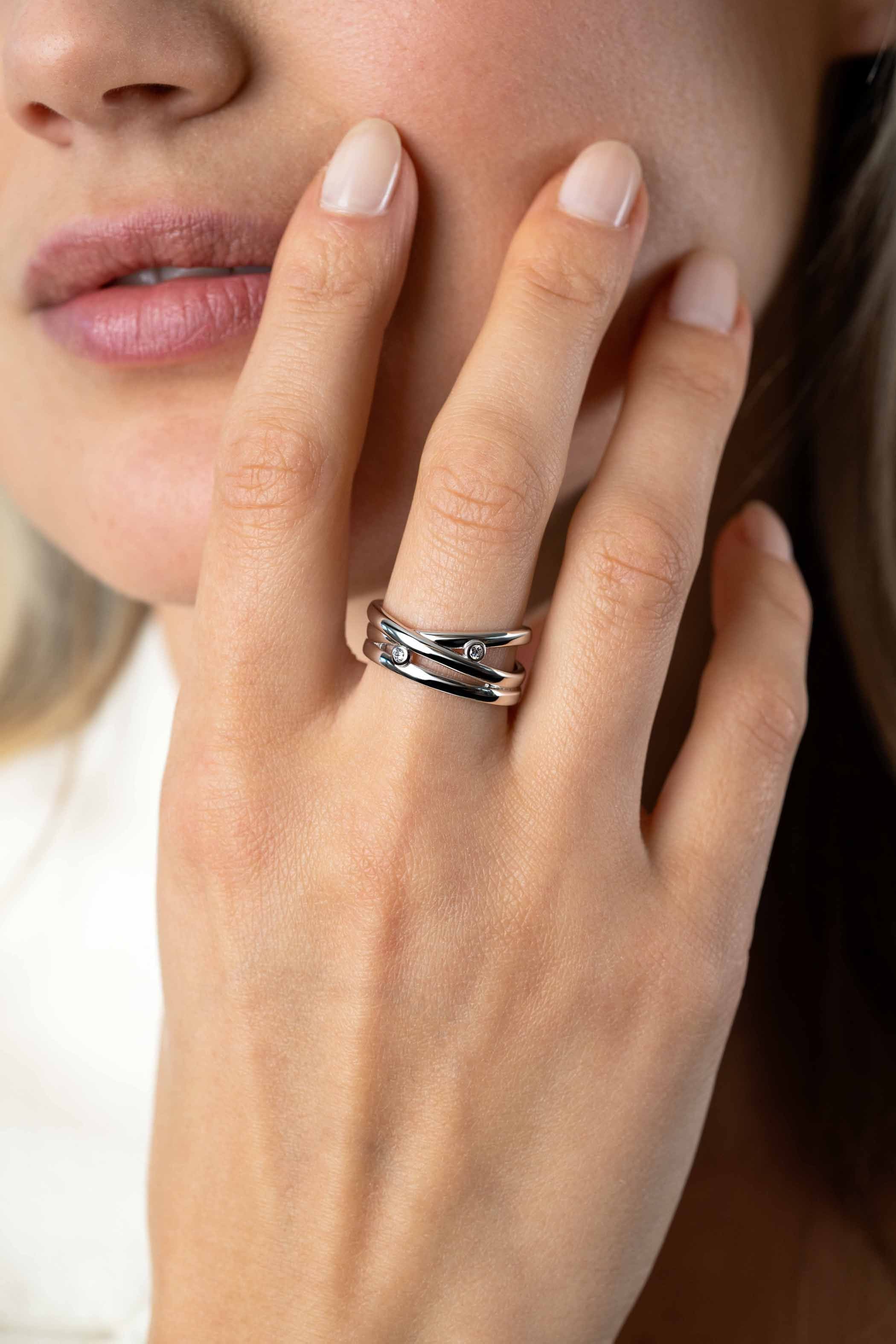 ZINZI Zilveren Ring met Witte Zirkonia - ZIR2571