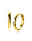 Zinzi gold plated zilveren oorringen gladde met ronde buis 3mm met luxe klapsluiting 20mm – ZIO2602G - PansiteNederland.nl