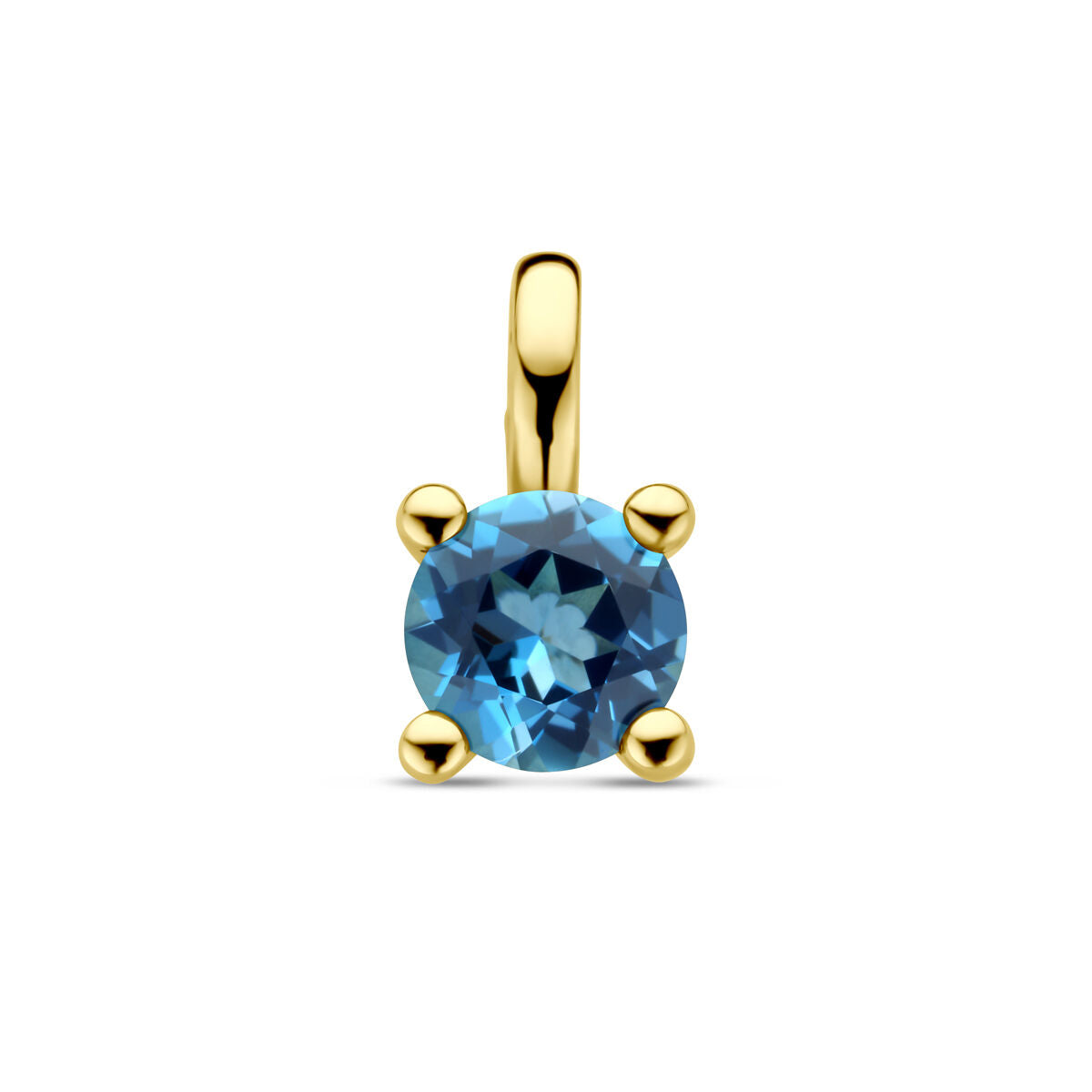 Fantasy Collection Hanger london blue topaas 14K geelgoud