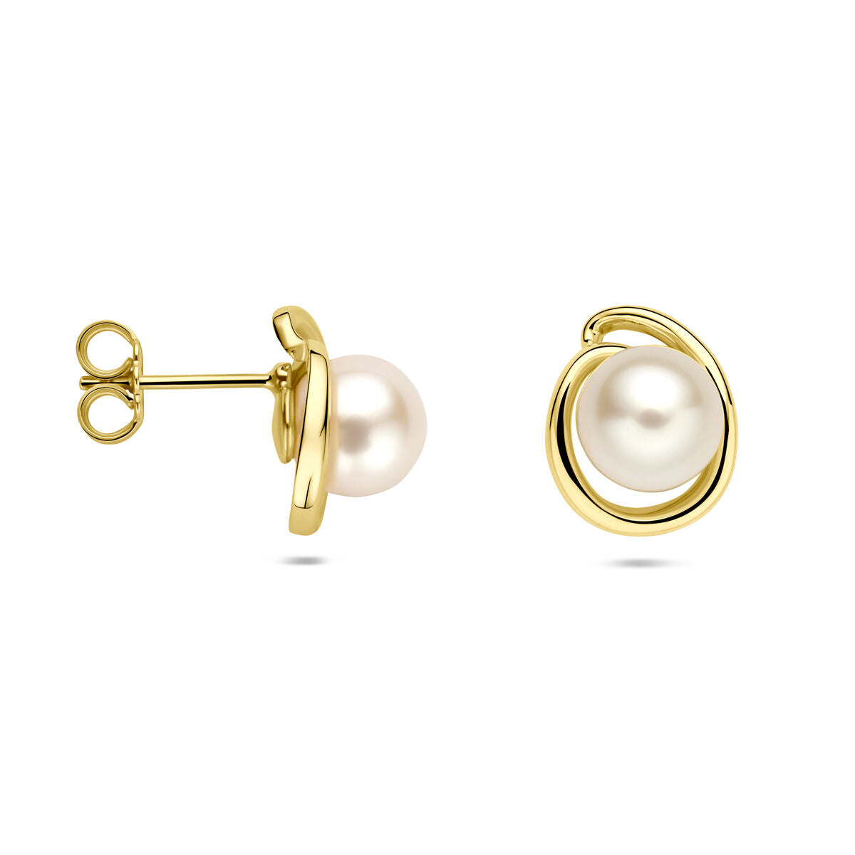 Fantasy Collection Oorbellen parel 7,5 mm 14K geelgoud