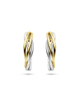 14K bicolor gouden geel/wit stekeroorringen 17 mm - 4209105 - PansiteNederland.nl