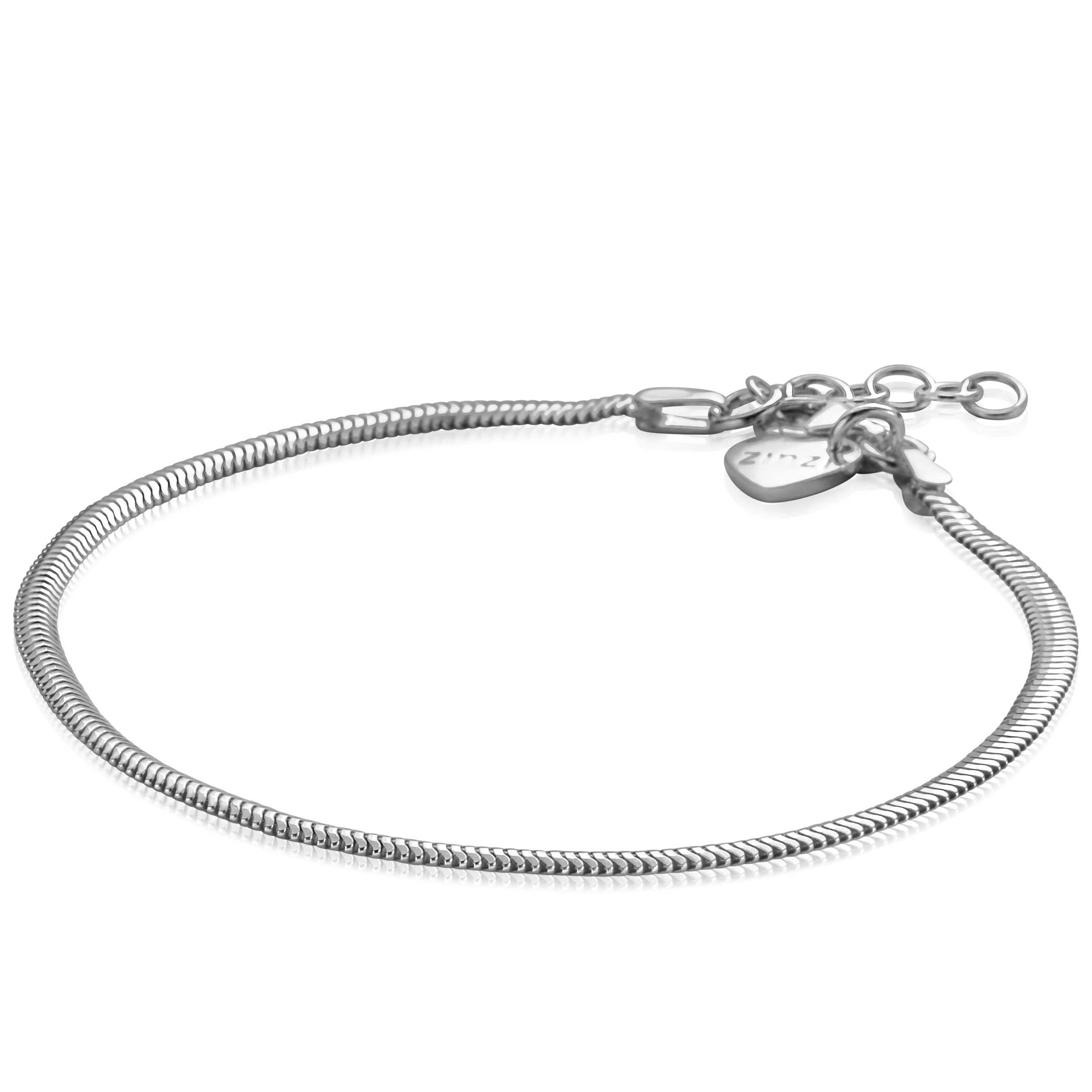 ZINZI zilveren platte slangen-armband 2,5mm breed - ZIA2401